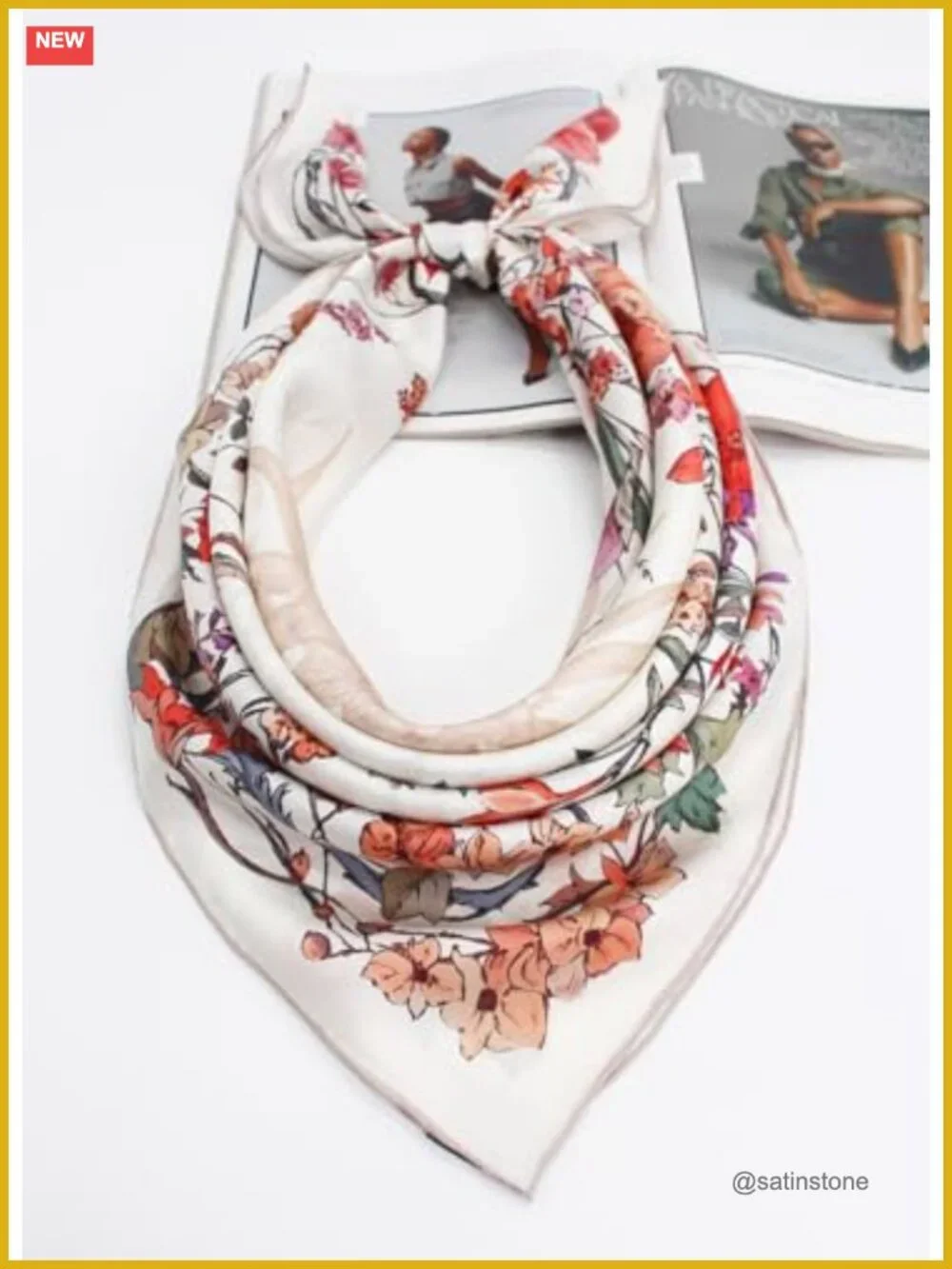 100% Mulberry Silk Scarf Women 35